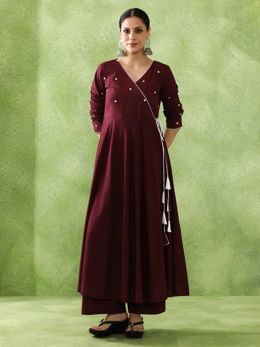 Maroon Anarkali
